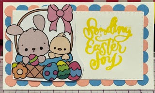Cards: Easter: Bunny & Chick in Basket