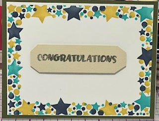 Cards: All Occasion: Framed Stars Congratulations