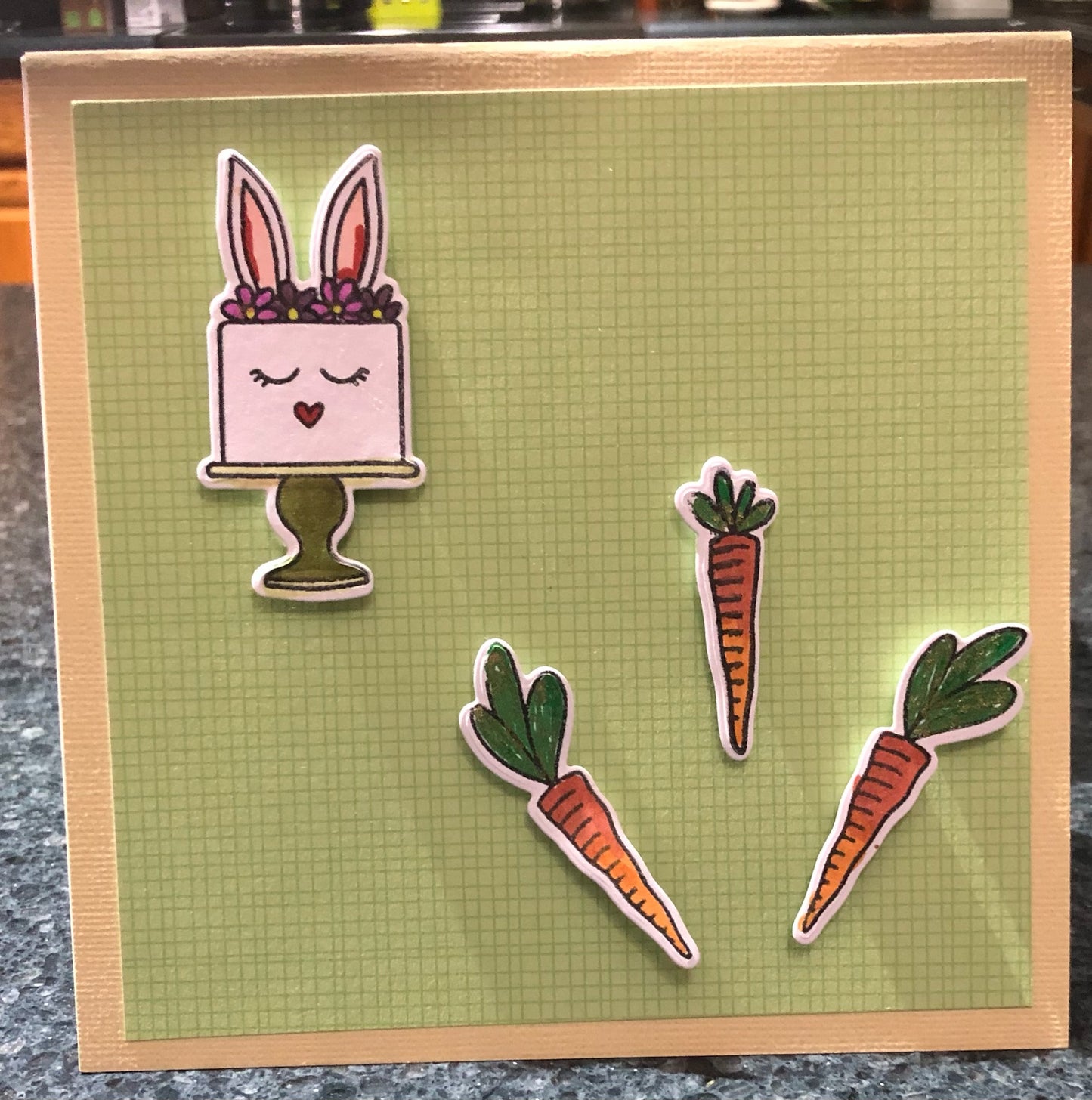 Cards:  Easter:  Bunny Carrot Cake