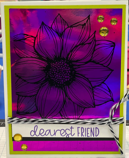 Cards:  All Occasion:  Dearest Friend Reverse Floral