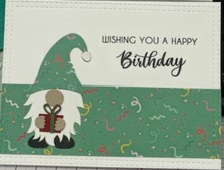 Cards:  Birthdays:  Gnome Wishing Happy Birthday