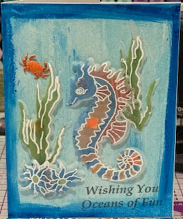 Cards:  All Occasion:  Oceans of Fun Seahorse