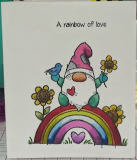 Cards:  All Occasion:  Rainbow Love Gnome