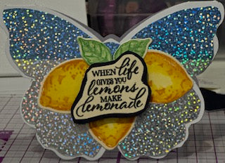 Cards:  All Occasion:  Make Lemonade Butterfly Shape Card