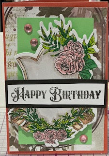 Cards:  Birthdays:  Floral Mirror & Gems