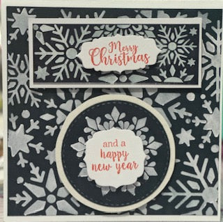 Cards:  Christmas:  Merry New Year Snowflake Patterns