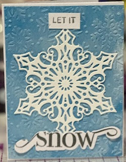 Cards:  All Occasion:  Let It Snow Snowflake on Blue