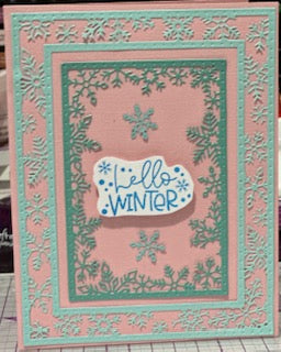 Cards:  All Occasion:  Hello Winter Green on Pink