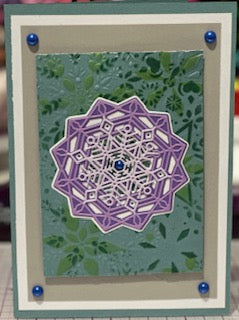 Cards:  All Occasion:  Shades of Purple Mandala on Greens