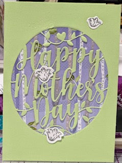 Cards:  Mother's Day:  Green on Purple with Bamboo