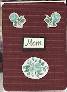 Cards:  Mother's Day:  Blue Flowers on Brick