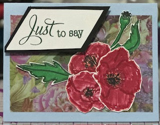 Cards:  Mother's Day:  Just to Say Poppies