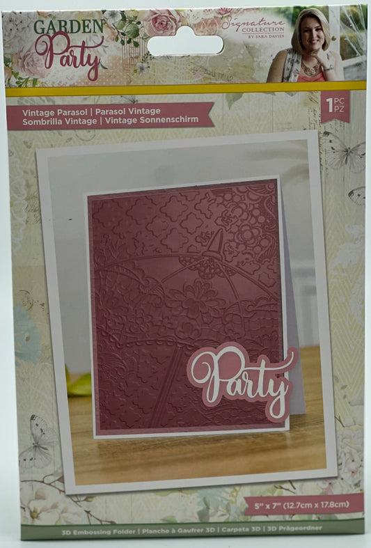 Tools:  Vintage Parasol Embossing Folder