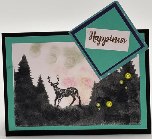 Cards:  All Occasion:  Happiness Deer in Woods