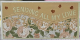 Cards:  Love & Valentine's Day:  Sending All My Love Floral Scrolls