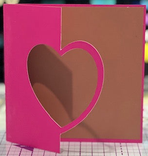 Cards:  Love & Valentine's Day:  Heart Cut-Out Fold