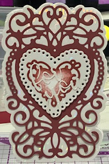 Cards:  Love & Valentine's Day:  For You Layered Hearts Shape Card