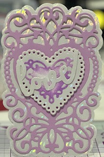 Cards:  Love & Valentine's Day:  Love Layered Hearts Shape Card