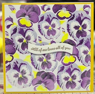 Cards:  Love & Valentine's Day:  All of Me Pansies