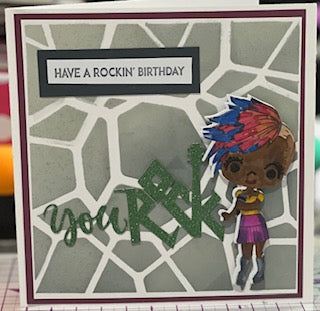 Cards:  Birthdays:  You Rock Rocker Chick