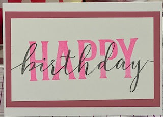 Cards:  Birthdays:  Happy Script Centered Birthday