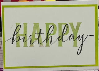 Cards:  Birthdays:  Happy Script Centered Birthday