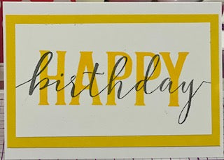 Cards:  Birthdays:  Happy Script Centered Birthday