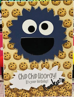 Cards:  Birthdays:  Chip Chip Hooray Blue Monster