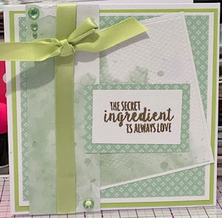 Cards:  Love & Valentine's Day:  Secret Ingredient Green Ribbon on Green