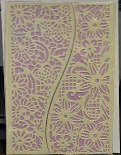 Cards:  All Occasion:  Floral Cream & Pink Swirled Gatefold