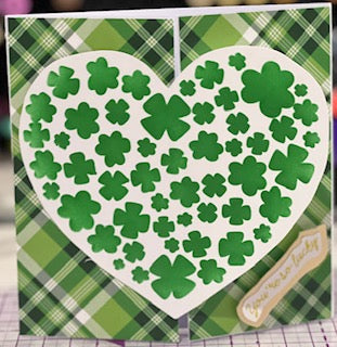 Cards:  St. Patricks Day:  You're So Lucky Shamrock Heart Gatefold